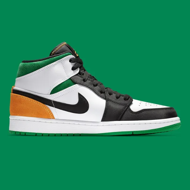 NIKE 耐吉】Air Jordan 1 Mid SE Oakland 白綠橙男鞋852542-101(Air