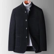 【米蘭精品】防寒外套休閒夾克(加棉雪尼爾短款立領男外套2色74de3)