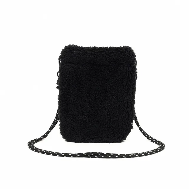 【KANGOL】雙11 側背包 絨毛 小側包 黑(6255170220)