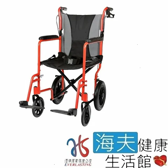 【海夫健康生活館】恆伸 機械式輪椅 未滅菌 恆伸 鋁合金 拆腳輪椅 單層折背款 輪椅-B款(ER0012-1)