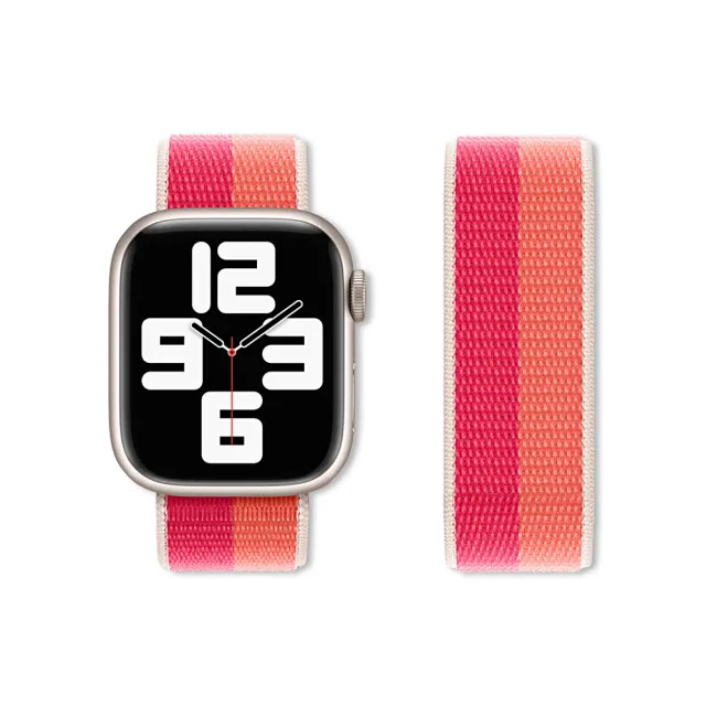 【kingkong】Apple Watch Ultra2/S9/8/7/SE 尼龍回環式運動錶帶 替換錶帶(38/40/41/42/44/45/49mm)