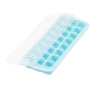 【MAMORU】矽膠附蓋冰塊製冰盒-24格(製冰盒/冰塊盒/冰塊模具/矽膠製冰盒/矽膠模具/製冰盒模具)