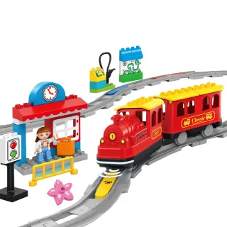【JDLT】大顆粒積木 軌道音樂火車(益智玩具/兒童玩具//聖誕禮物/交換禮物)