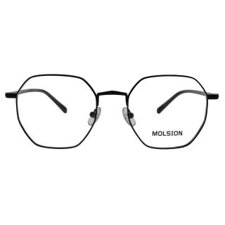 【MOLSION 陌森】知性多邊框 光學眼鏡(黑#MJ7195 B11)