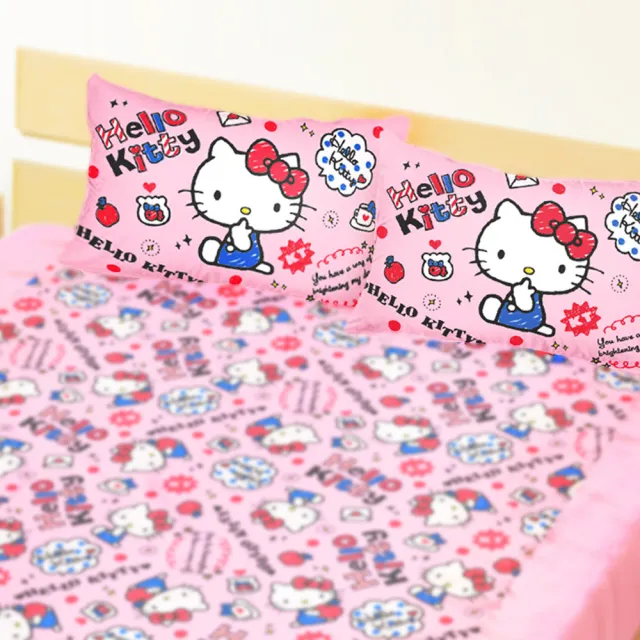 【享夢城堡】信封枕套2入(HELLO KITTY 閃亮俱樂部-粉)