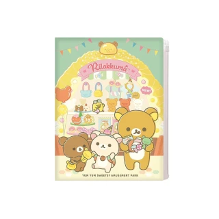 【San-X】拉拉熊 甜點樂園系列 雙開式資料冊 A4 商店(文具雜貨)
