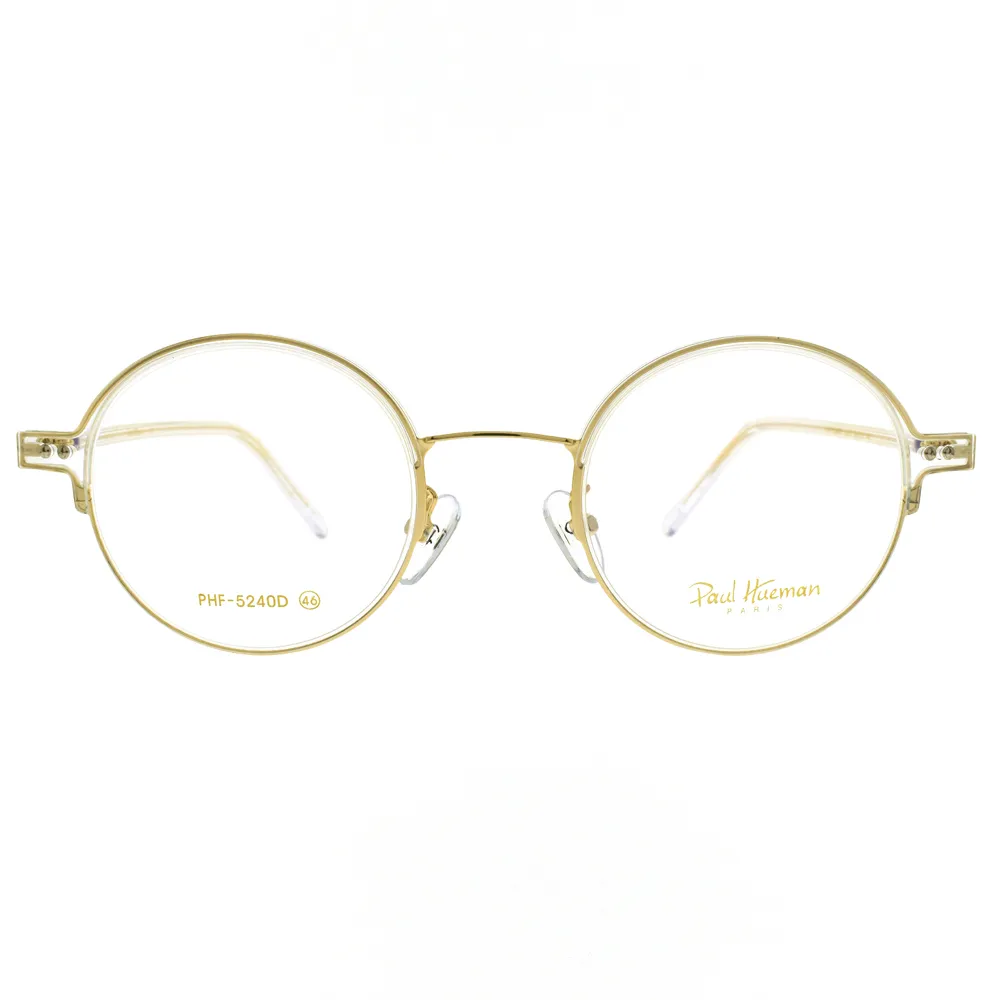 【PAUL HUEMAN】文青圓框款 光學眼鏡(金#PHF5240D C17)
