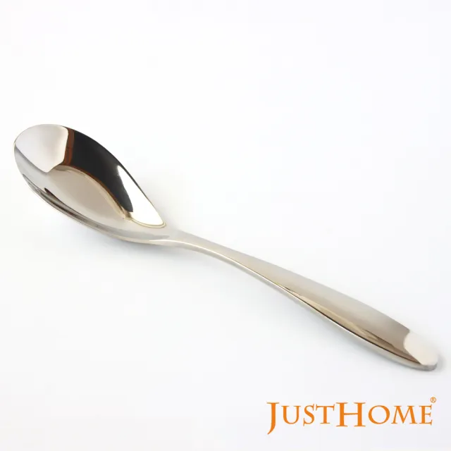 【Just Home】優質304不鏽鋼水滴型湯匙18cm 6件組(飯匙/台式湯匙)