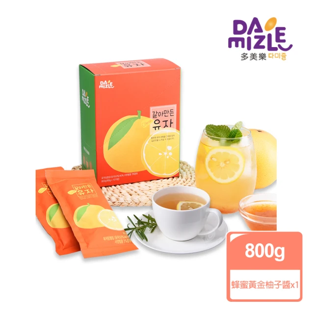 【DAMIZLE】韓國進口 蜂蜜黃金柚子醬800gx1盒(10包入/隨手包/沖泡/柚子茶/水果茶)
