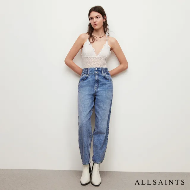 【ALLSAINTS】HARLEY 率性高腰水洗直筒牛仔褲 WE018W(直筒版型)