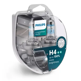【Philips 飛利浦】H4 X-tremeVision Pro150(夜勁光第二代+150% H4大燈燈泡)