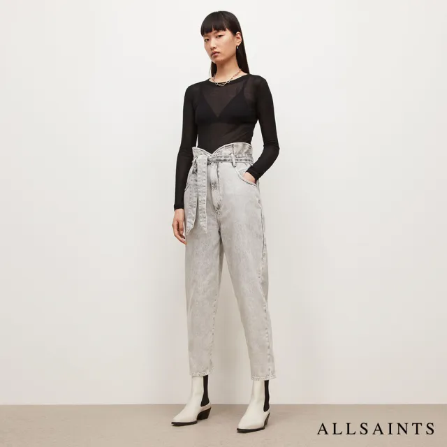 【ALLSAINTS】SAMMY 高腰純棉大口袋綁帶牛仔褲 WE001W(直筒版型)