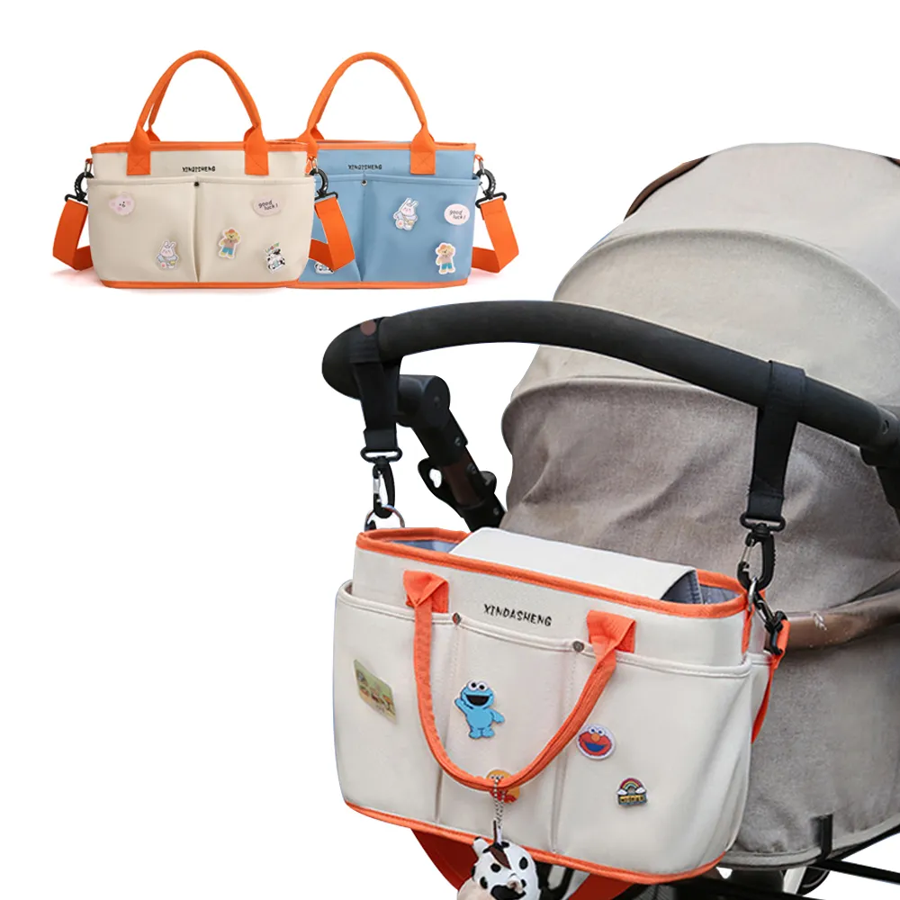 【YUNMI】大容量媽咪包 嬰兒推車掛包 嬰兒車置物袋 外出母嬰包(斜背包 手提包)