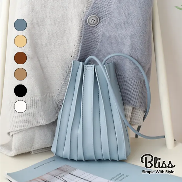 【Bliss BKK】時尚皺褶手機包 肩背包 隨身包  附防塵袋(6色可選)