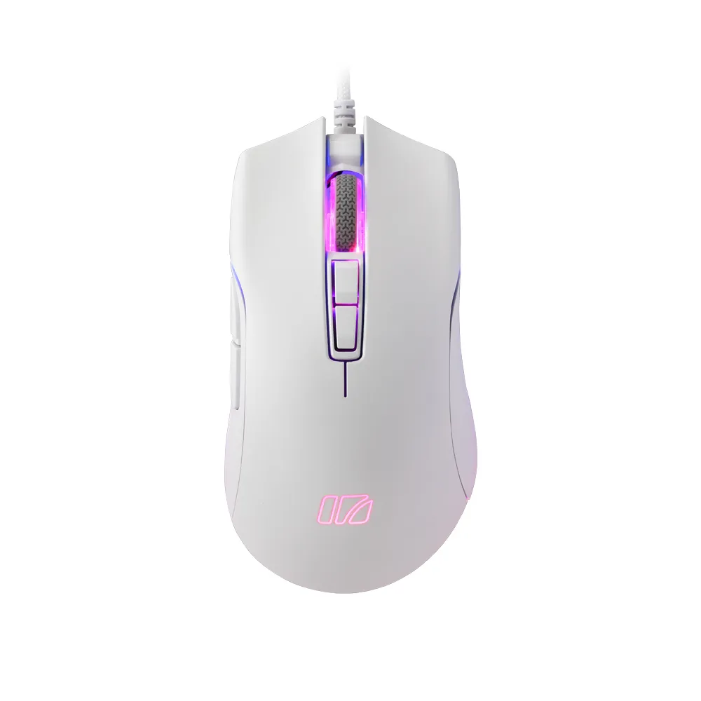 【i-Rocks】2入組 M31E 光學 遊戲滑鼠-白色