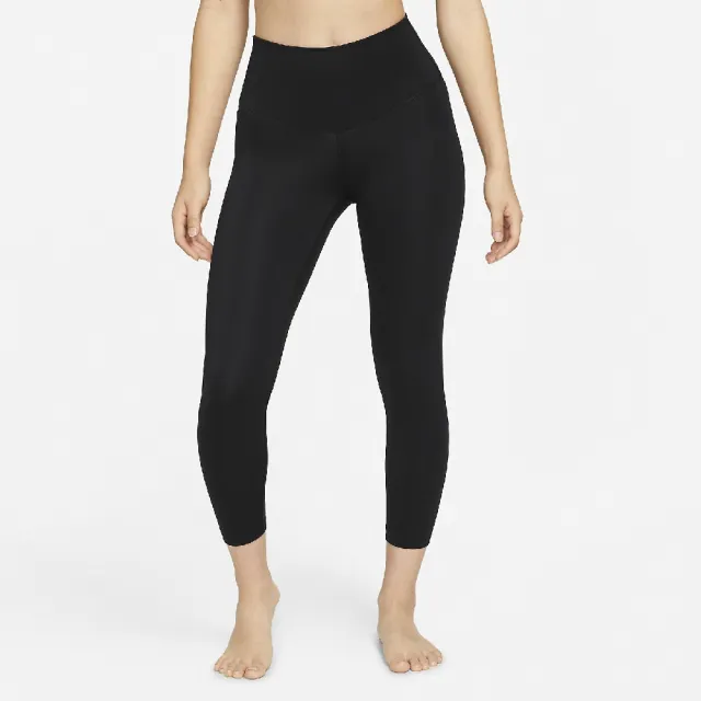【NIKE 耐吉】緊身褲 Yoga 7/8 Leggings 高腰 黑 吸濕 快乾 瑜珈 內搭 運動(DM7024-010)