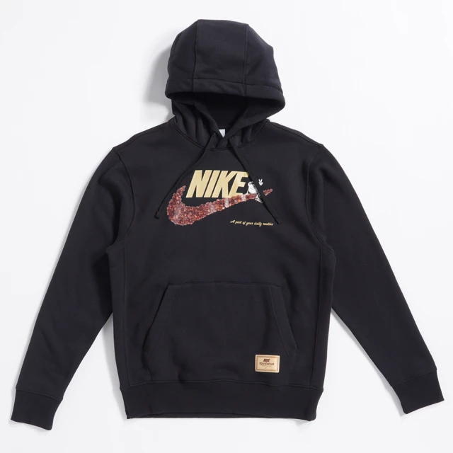 NIKE 耐吉 NSW HOODIE 長袖上衣 帽T 刷毛 咖啡豆LOGO 保暖(DX6513-010)