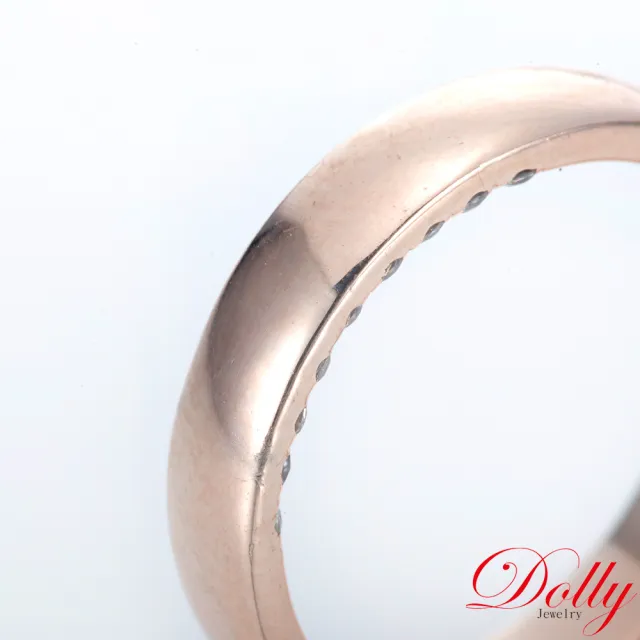 【DOLLY】14K金 求婚戒玫瑰金鑽石戒指