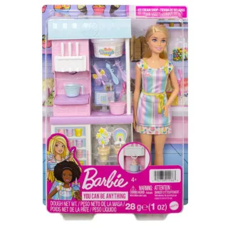 【MATTEL 美泰兒】芭比冰淇淋店組合