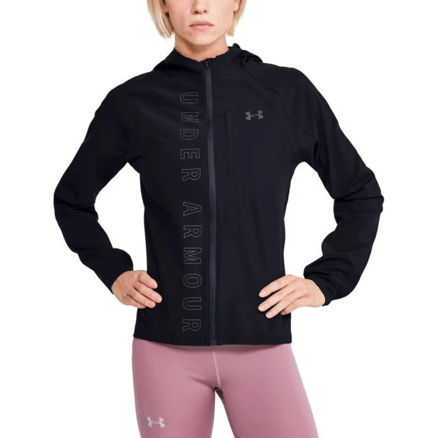 UNDER ARMOUR 雙11 Qualifier連帽外套 女款 連帽外套 黑色(1350202-001)