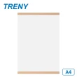 【TRENY】海報A4證書展示廣告框-直式櫸木