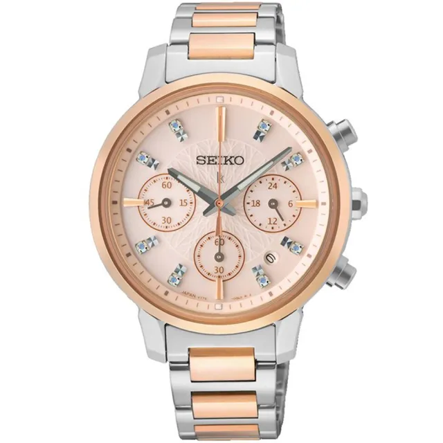 【SEIKO 精工】LUKIA 太陽能 廣告款時尚腕錶 V175-0FC0K/SSC908J1