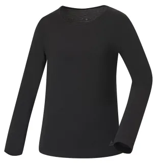 【ATUNAS 歐都納】男款石墨烯抑菌抗臭蓄熱保暖長袖圓領內著衣(A1UCDD01M黑/發熱衣/抗靜電/彈性服貼/親膚)