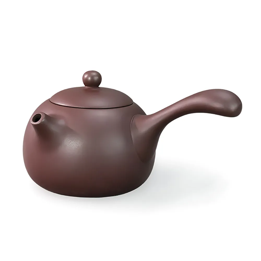 台灣製造】經典日式側把壺大320ml 橫手急須壺鶯歌陶藝之美(茶具茶壺朱