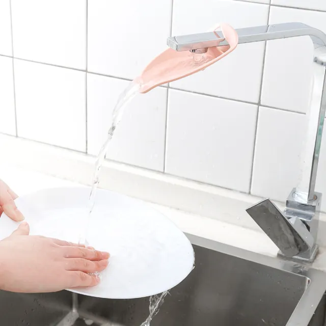 【Dagebeno荷生活】免安裝水龍頭延伸器導水器 寶寶洗手輔助出水口延長器(1入)