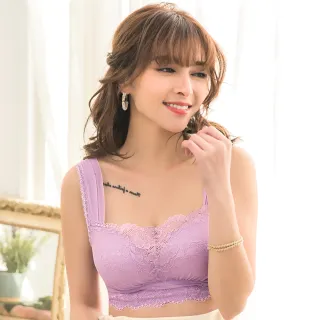 【Daima 黛瑪】無鋼圈 蠶絲內衣M-XXL/法式抹胸透氣Bra T/舒適/內搭/休閒/性感/小可愛(淺紫)