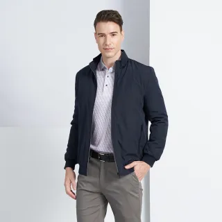 【pierre cardin 皮爾卡登】休閒服飾 男款 經典保暖鋪棉外套-深藍色(5225765-38)