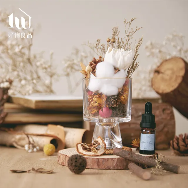 【好物良品】乾燥花精油擴香香氛禮盒(室內香薰擴香組合 辦公桌裝飾品 開運擺件 節日送禮 )