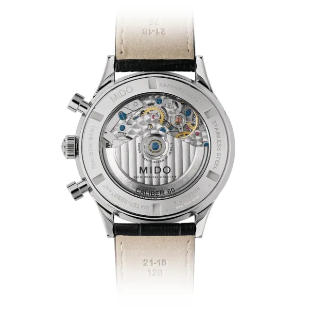 【MIDO 美度】MULTIFORT 先鋒系列 復刻1937 傳承者計時機械腕錶 母親節 禮物(M0404271605200)