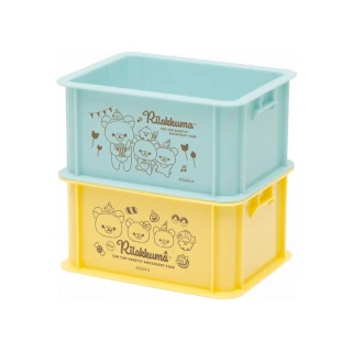 【San-X】拉拉熊 甜點樂園系列 可堆疊收納盒 慶祝 2入組(Rilakkuma)
