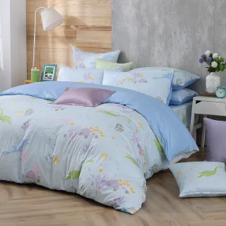 【HongYew 鴻宇】100%美國棉 薄被套床包組-恐龍小海格(雙人)