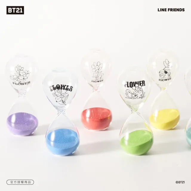 【CarryPlus】BT21花漾10分鐘沙漏計時器-COOKY_粉紅色(LINE FRIENDS官方授權)