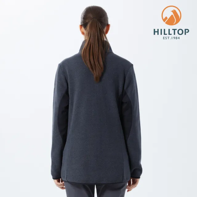 【Hilltop 山頂鳥】Outdoor Pro Fleece 女款石墨烯吸濕快乾保暖刷毛外套 PH22XFX5 黑