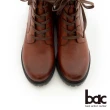【bac】輕量化皮帶穿環綁帶軍靴(棕色)