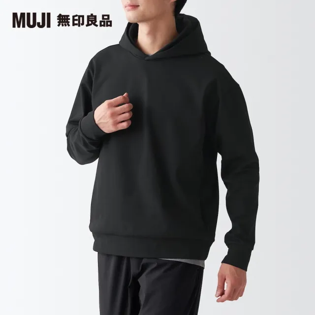 【MUJI 無印良品】男女適用/聚酯纖維二重織內起毛連帽上衣(共2色)