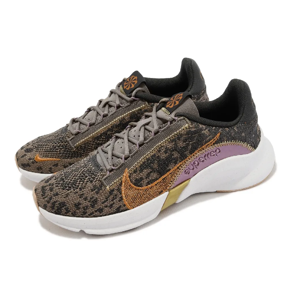 NIKE 耐吉】訓練鞋Wmns Superrep Go 3 NN FK PRM 女鞋橘棕針織Flyknit