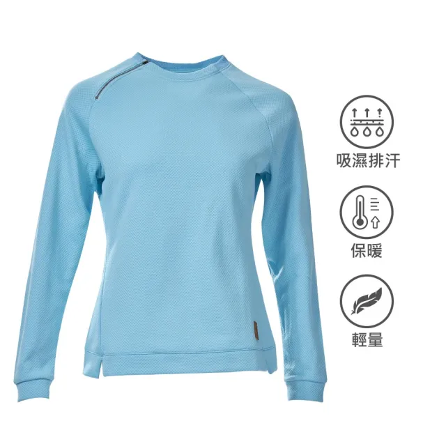 【Weather Report】拉克蘭袖中層衣-女款 / 天藍(WM4201-02)