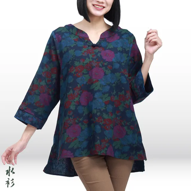【水衫】滿版花樣七分袖上衣三件組(K09-72)