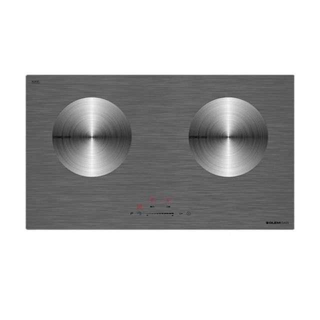 Glem Gas GIH340A-S 雙口 IH 電陶爐，採用電動觸控式點火設計，操作簡便安全。適合現代廚房使用，提供高效加熱效能，具備1年保固，完美結合歐洲工藝與實用性，是您烹飪的好夥伴。