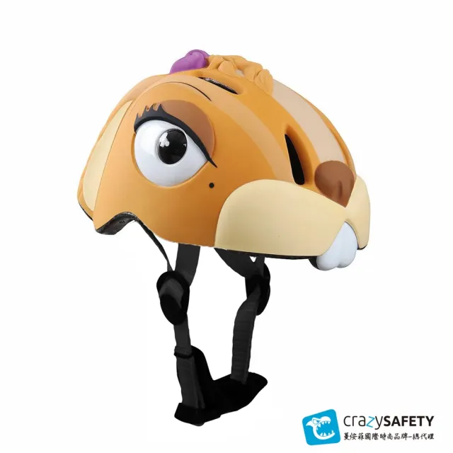 【MAF 蔓侒菲】3D安全帽-花粟鼠/學步帽/兒童護具/平衡車/自行車/直排輪/滑板車/攀岩(丹麥品牌crazysafety)