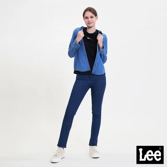 【Lee】出清品-女裝 牛仔褲 / 433 高腰合身窄管 深藍洗水(LL220140153)