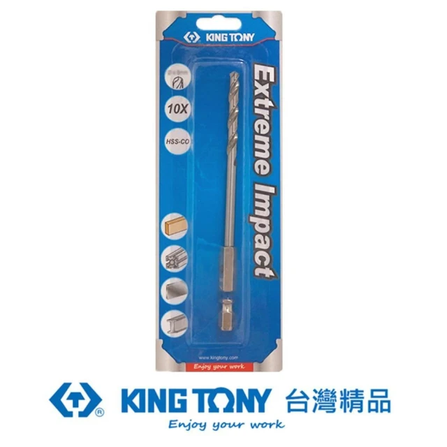 【KING TONY 金統立】專業級工具 雙溝六角柄不鏽鋼鑽頭4.0mm(KT7E12140-1)