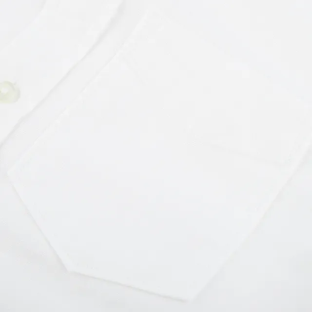 【GAP】男童裝 翻領牛津布長袖襯衫-白色(426037)