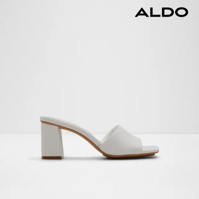 【ALDO】雙11★VIDISH-簡約時尚百搭氣墊耐走厚高跟拖鞋-女鞋(白色)