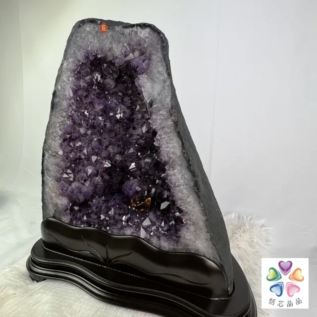 【恬芯晶品】巴西28.85KG大牙紫鈦晶洞新居財位擺設KA32(紫水晶洞開運水晶洞招財招貴人新居開業紫晶洞新春)