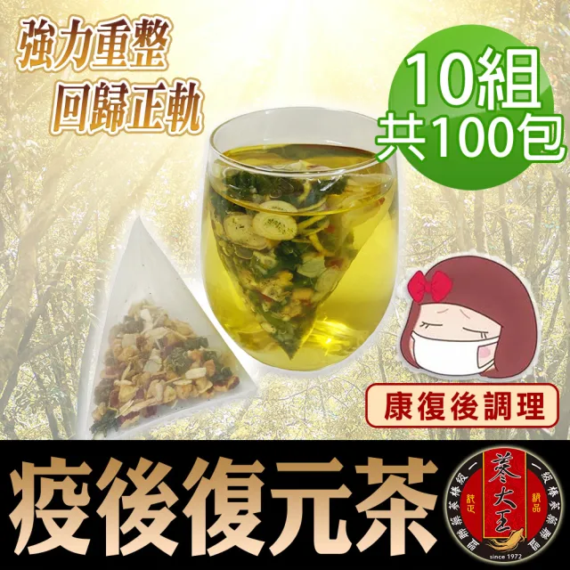 【蔘大王】疫後復元茶包X10組（6gX10入/組）長效期版(回歸正軌重整生活 大補元氣揮別蒼白 漢方無添加)